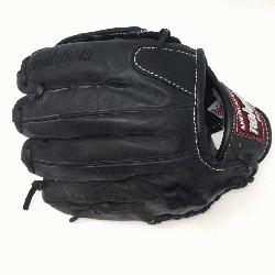 teerhide black baseball glove with white stitching and h web. The Nokona Legend Pro is