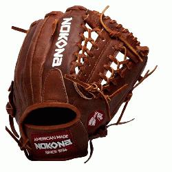 Infield Pattern Modified Web Walnut Steerhide Leather Conventional Open Back