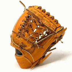 5 inch orange Japan Kip baseball glove with black sheepskin lining.