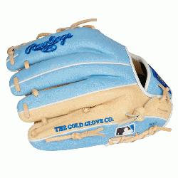 >Rawlings Gold Glove Club glove of the month for March 2021. Camel palm and columbia blue back. Si