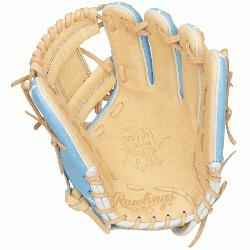 old Glove Club glove of the month for March 2021. Camel palm and columbia blue 