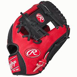 wlings Heart of the Hide Red Black Baseball Glove 11.5 inch PRO202SB Right-Hand-Throw  Infused