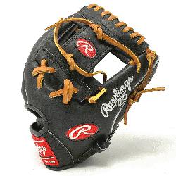 ngs Dark Shadow Black Heart of the Hide Leather and Tan Laces 11.5 Pro200 Baseball Glove
