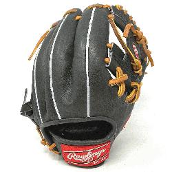 awlings Dark Shadow Black Heart of the Hide Leather and Tan Laces 11.5 Pro200 Baseball