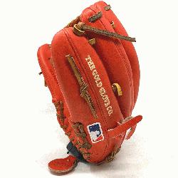 RO205-30RODM baseball glove is 11.75 inches in size and has a unique Heart of the Hide red orange