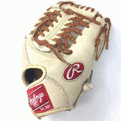 gs Heart of the Hide Camel leather and brown laced. 11.5 inch Modified Trap Web and Open Back. 