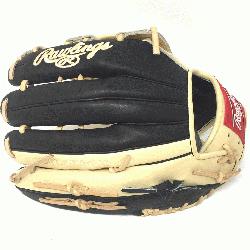p>Rawlings Heart of the Hide Camel and Black PRO3030 H Web with open back.</p>