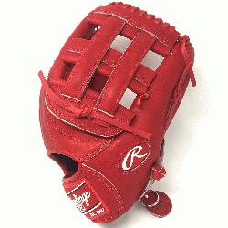 rt of the Hide PRO303 Baseball Glove. 12.75 Inches H Web and open back. Red He