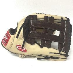 eart of the Hide 12.75 inch baseball glove. H Web. Open Back. Camel with chocolate