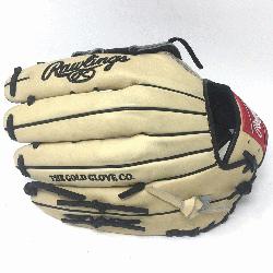 f the Hide 12.75 inch baseball glove. H Web. Open Back. Camel with chocolate brown 