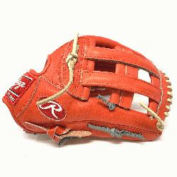 .com Exclusive in Rawlings Heart of the Hide Red-Orange leather. 42 pattern 12.75 inch came