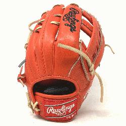 clusive in Rawlings Heart of the Hide Red-Orange leather. 42 pattern 12.75 in