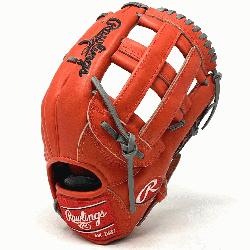 allgloves.com Exclusive in Rawlings Heart of the Hide Red-Orange leather. 42 pattern 12.75 inch 
