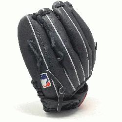 ch Black Horween Leather Rawlings Ballgloves.com Exclusive Grey Split Welting RV23 Pattern Open 