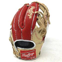 e Rawlings PRO934-2CS I WEB Camel Scarlet Basebal