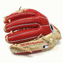 e Rawlings PRO934-2CS I WEB Camel Scarlet Baseball Glove i