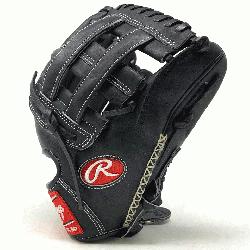 table black Horween H Web infield glove in this winter Horween collection. Ivory Hand sewn we