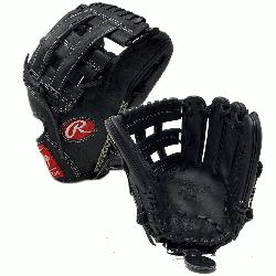 table black Horween H Web infield glove