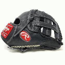 Comfortable black Horween H Web infield glove in this winter Horween collection. Ivor