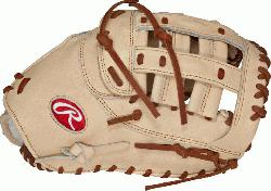 erred 1st Base baseball glove from Rawlings Gear features a conventional back and the M