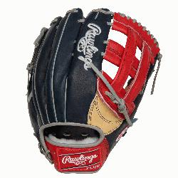 wlings 12 3/4-Inch RA13 Pattern Pro H™ Web Baseball Glove - Camel/Navy Colorwa