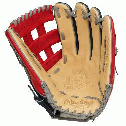wlings 12 3/4-Inch RA13 Pattern Pro H™ Web Baseball Glove - Camel/Navy Colorway - R
