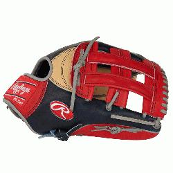 wlings 12 3/4-Inch RA13 Pattern Pro H™ Web Baseball Glove - Camel/Navy Colorw