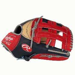 wlings 12 3/4-Inch RA13 Pattern Pro H™ Web Baseball Glove - Camel/Navy Colorway