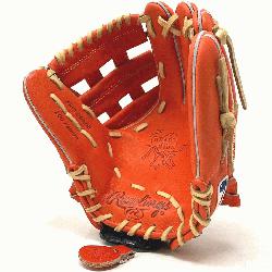 wlings popular 200 infield pattern Heart of the Hide in red/orange c