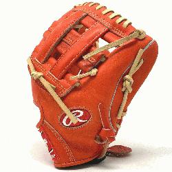 00 infield pattern Heart of the Hide in red/orange color.   The 200-pattern baseball glove p