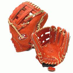  200 infield pattern Heart of the Hide in red/orange color.   The 200-pattern baseball glove p