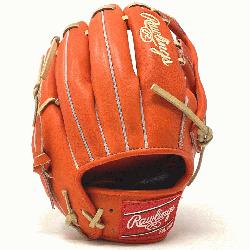 .5 TT2 pattern baseball glove in red/orange Heart of the Hide Leather.  Single Post We