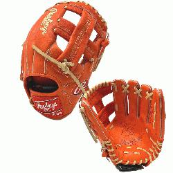 lar 11.5 TT2 pattern baseball glove in red/orange Heart of the Hide Leather.  Single Post Web 