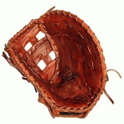 mens First Base Model Single Bar Web Antique Tobacco Tanned Steerhide Leather