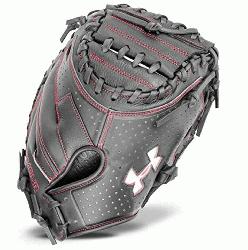ries mitt features a blend of leather with a high end synthetic backing adding durabilit
