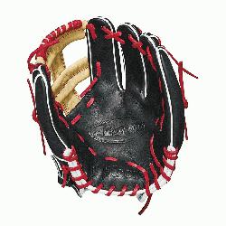  with Baseball stitch New pattern featuring gap welting Black blonde and Red Pro Stock leather 