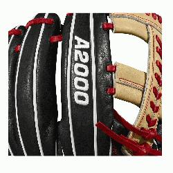 ross web with Baseball stitch New pattern featuring gap welting Black blonde and Red Pro St