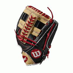 ith Baseball stitch New pattern featuring gap welting Black blonde and Red Pro 