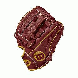 11.5 infield model dual post web Brick Red with Vegas gold Pro Stock leather pref