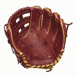 11.5 infield model dual post web Brick Red with Vegas gold Pro Stock leather preferred for its rug