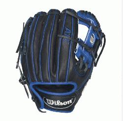 e Accents - 11.5 Wilson A1K DP15 Blue Accents Infield Baseball GloveA1K DP15 11.5 Infield Base