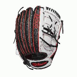 .25 pitchers glove 2-piece web Black SuperSkin twice as strong as regular le