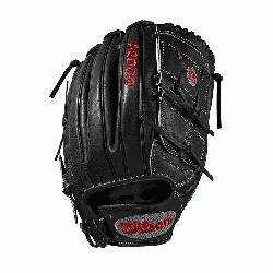 rs glove Pitcher WTA20RB19B125 Two-piece web Black Pro Stock leather preferred for its r