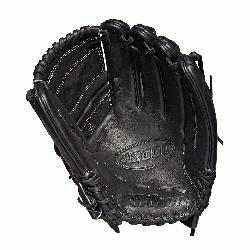 chers glove Pitcher WTA20RB19B125 Two-piece web Black Pro Stock leather preferred for its 