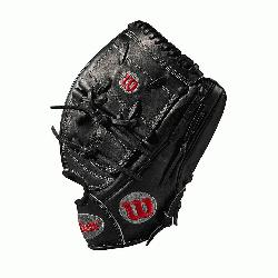 rs glove Pitcher WTA20RB19B125 Two-piece web Black Pro Stock leather preferred for its rugg