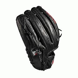  inch pitchers glove Pitcher WTA20RB19B125 Two-piece web Black Pro Stock leath