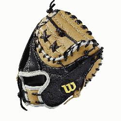 Catchers model; half moon web Extended palm Black SuperSkin twice as strong as regular le