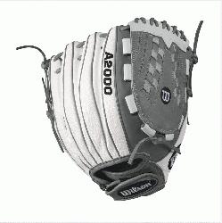 2.5 Wilson A2000 V125 White Super Skin 12.5 Outfield Fastpitch