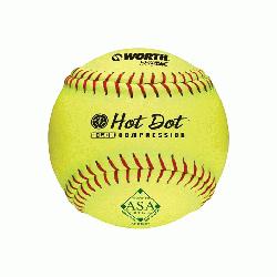 itch softballs have red stitching and are approved for play in the ASA wi