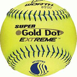 lassic M softballs have blue stitching and are approved for play in the USSSA Add